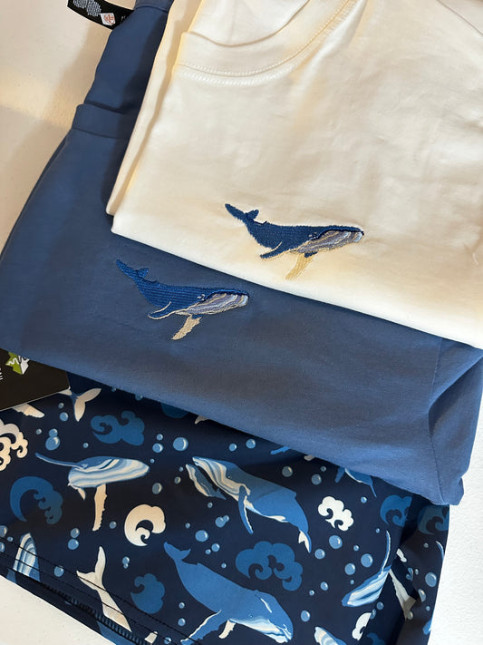 Humpback Whale Embroidered T-shirt | Aussie Marine Life Collection