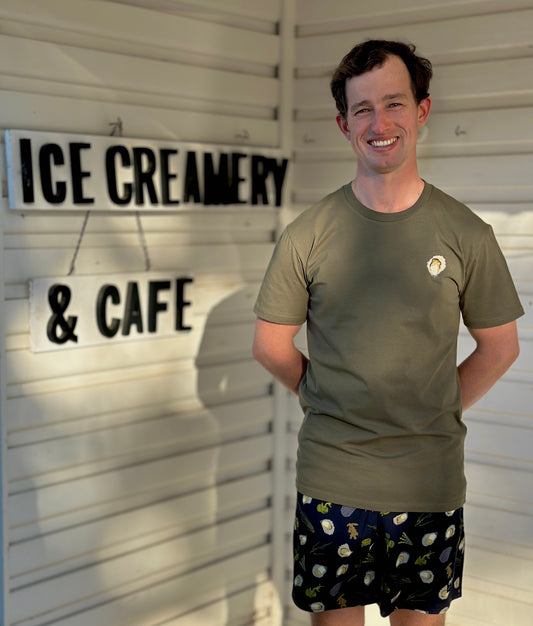 Sydney Rock Oyster Embroidered T-shirt | Aussie Marine Life Collection