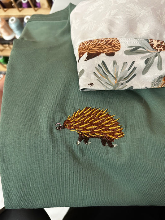 Echidna Embroidered T-shirt | Aussie Animal Collection