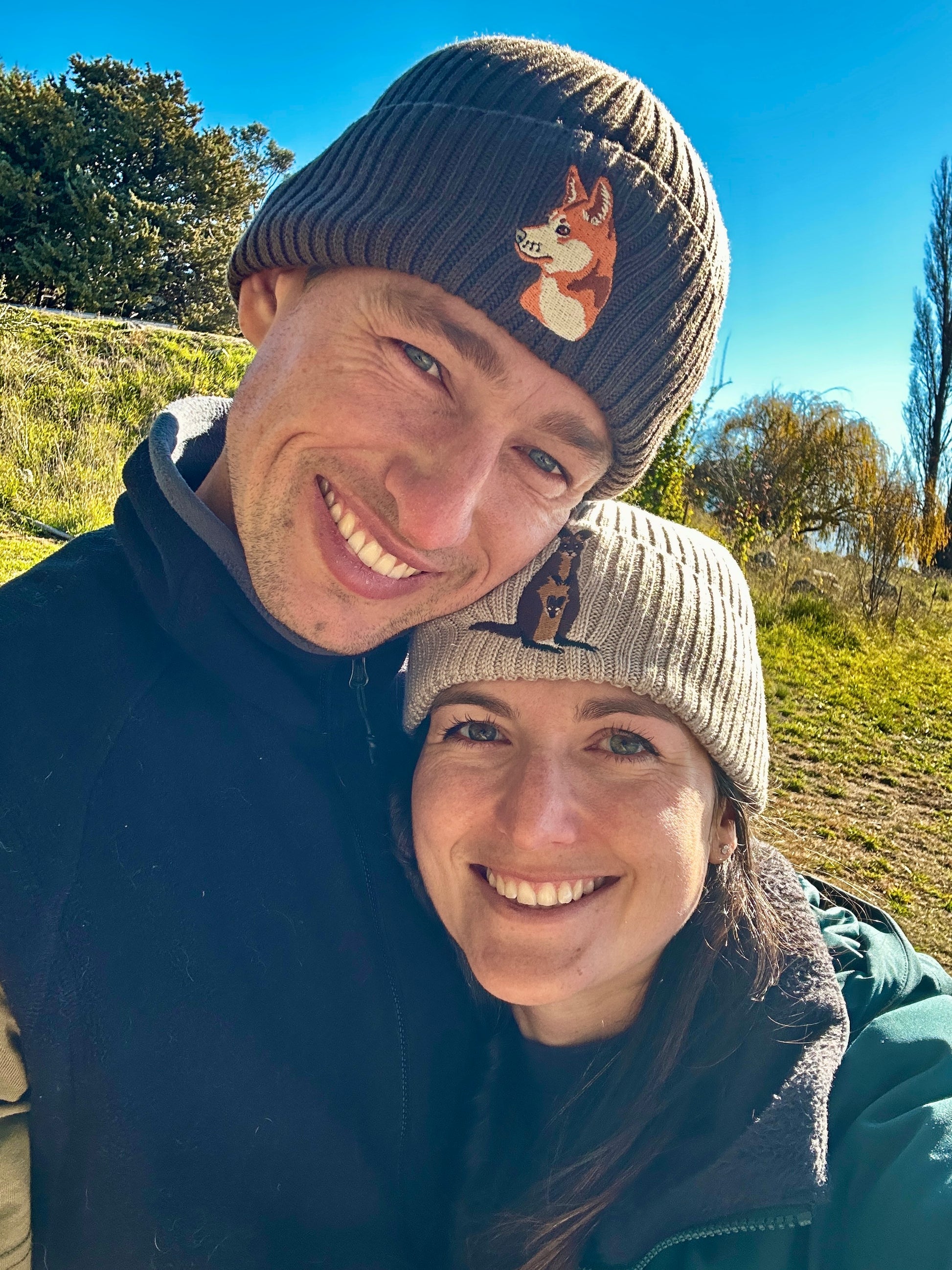 Dingo Australian Merino wool beanie in chocolate brown