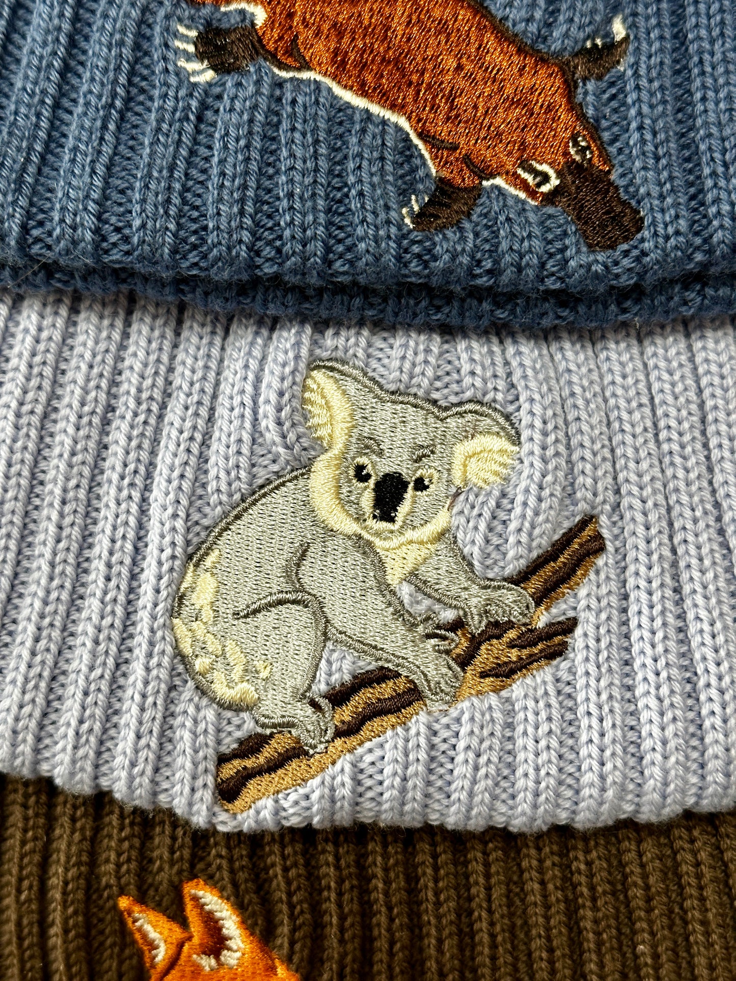 Koala Australian Merino wool beanie in powder blue