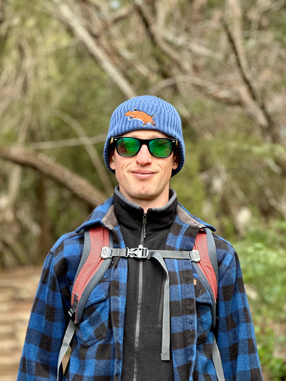 Platypus Australian Merino wool beanie in lake blue