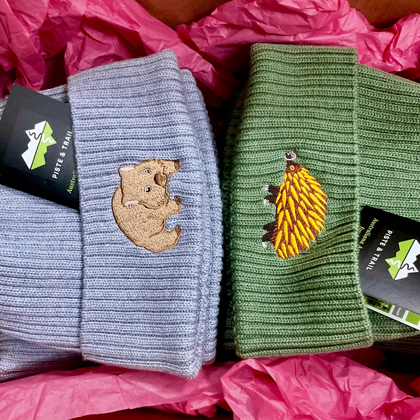 Wombat Australian Merino wool beanie in slate grey