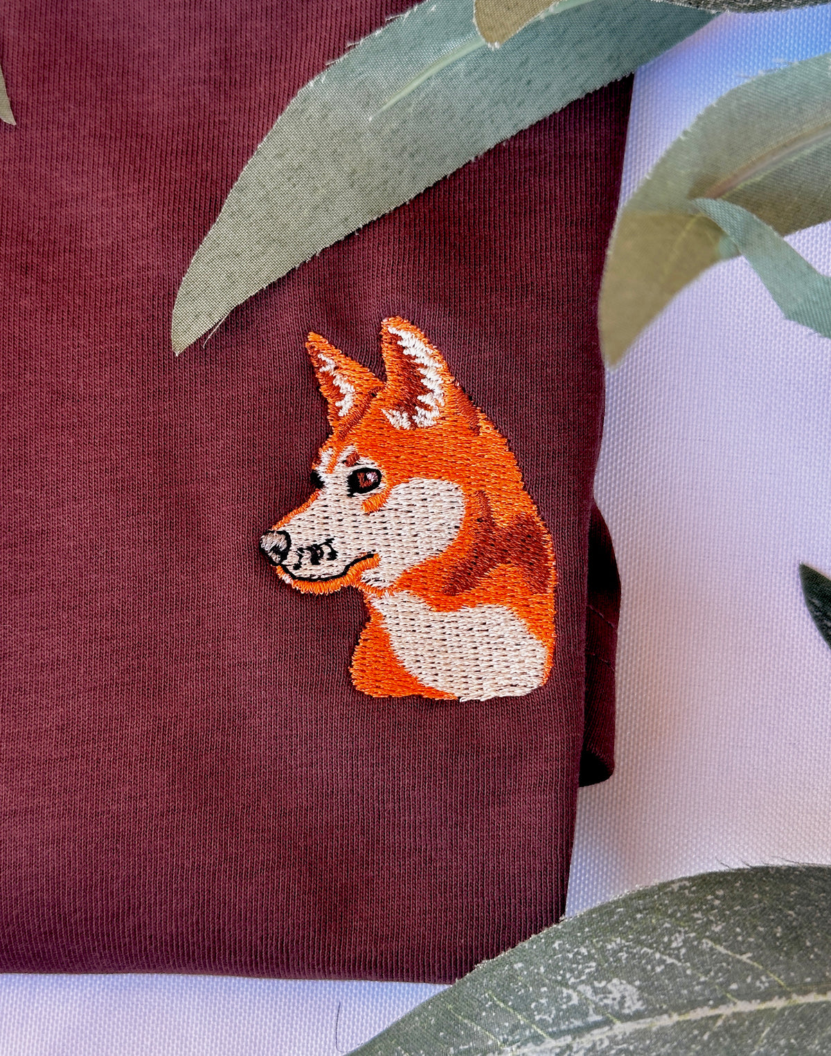 NEW Dingo Embroidered Australian Cotton T-shirt | Aussie Animal Collection