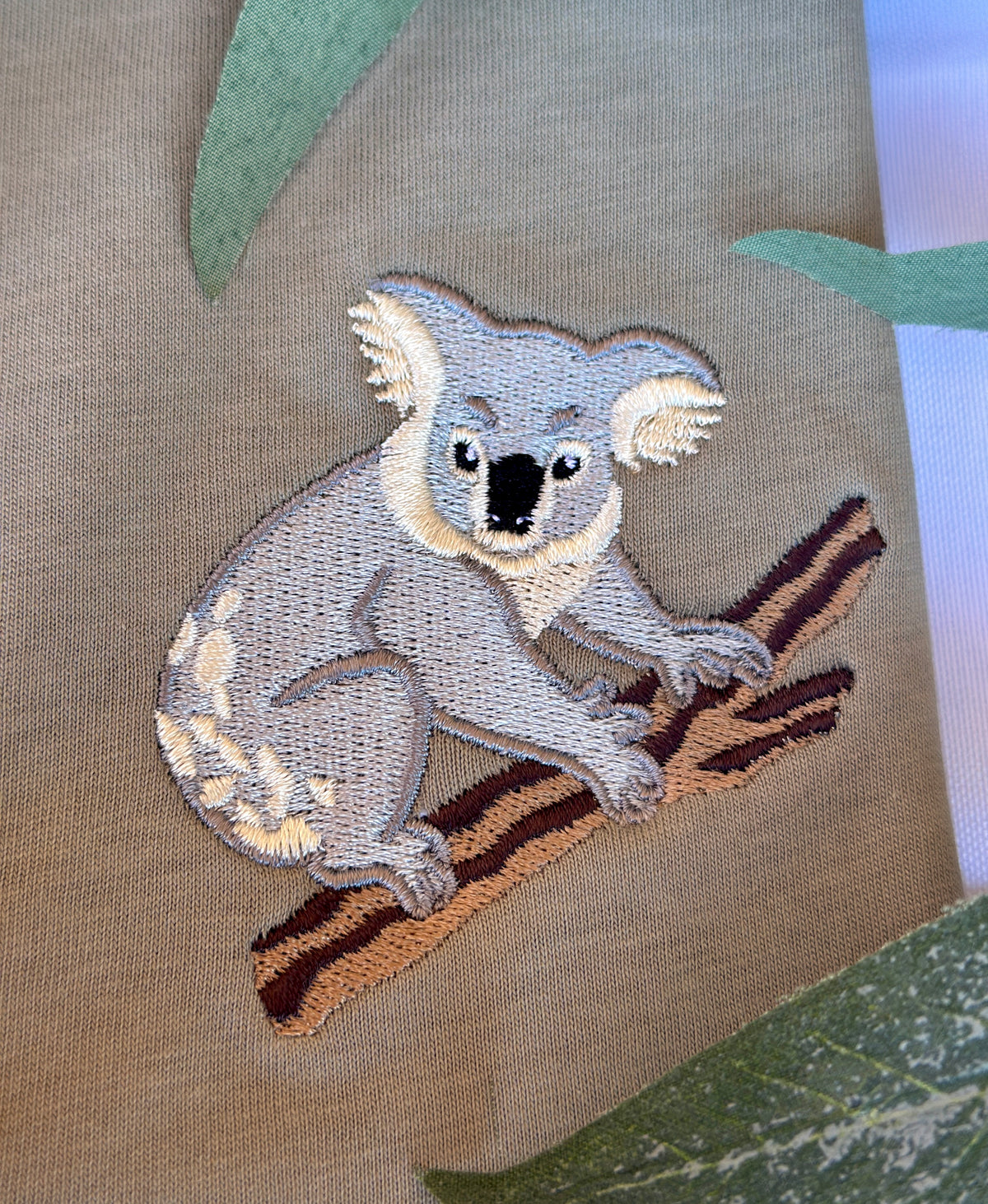 Koala Embroidered Australian Cotton T-shirt | Aussie Animal Collection