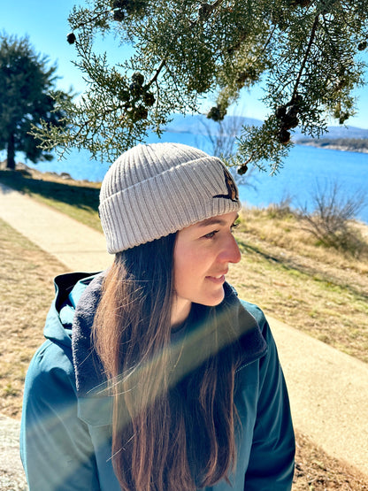 Swamp Wallaby Australian Merino wool beanie in faun