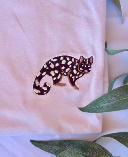 Spotted Quoll Embroidered Australian Cotton T-shirt | Aussie Animal Collection