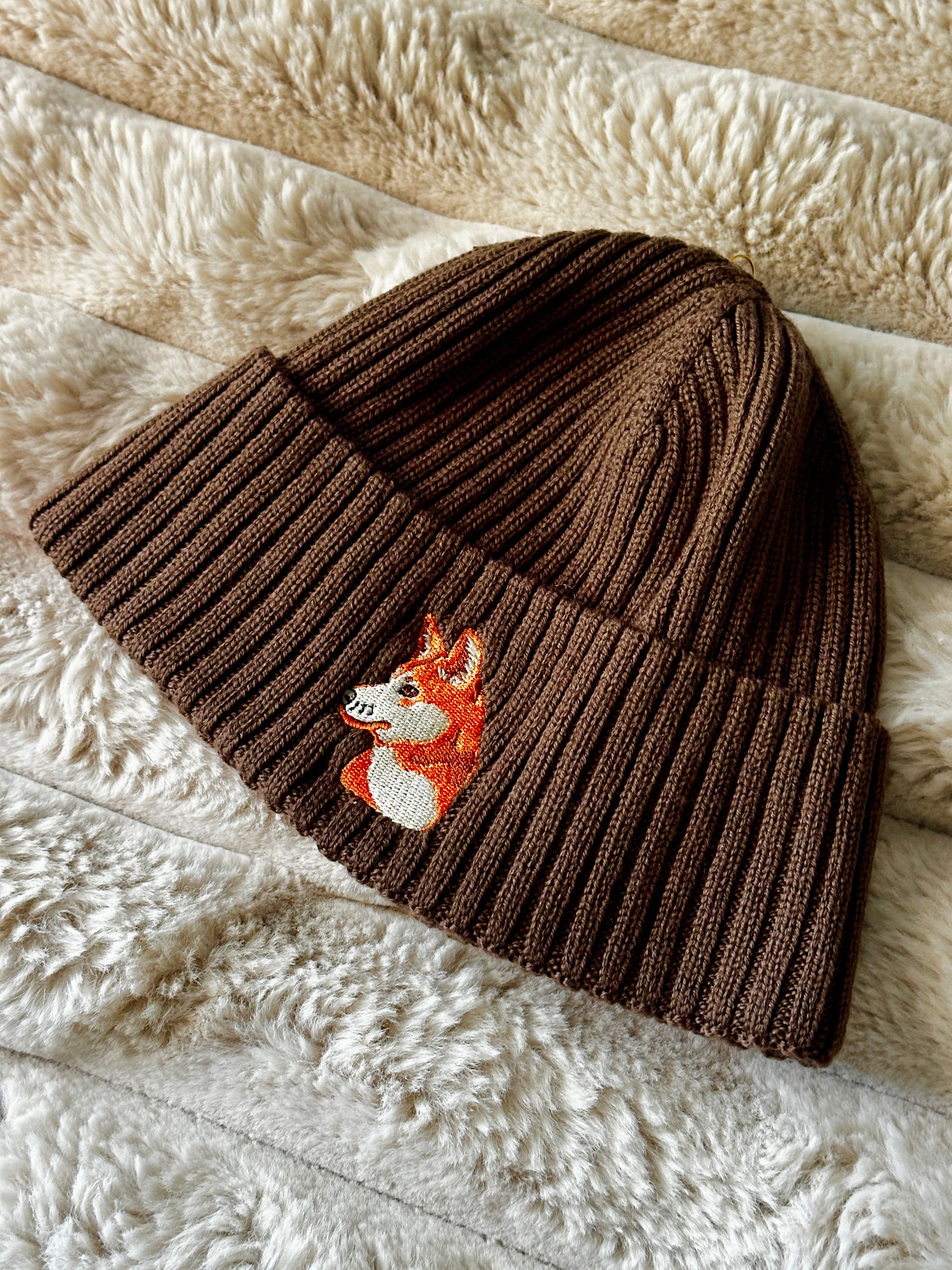 Dingo Australian Merino wool beanie in chocolate brown