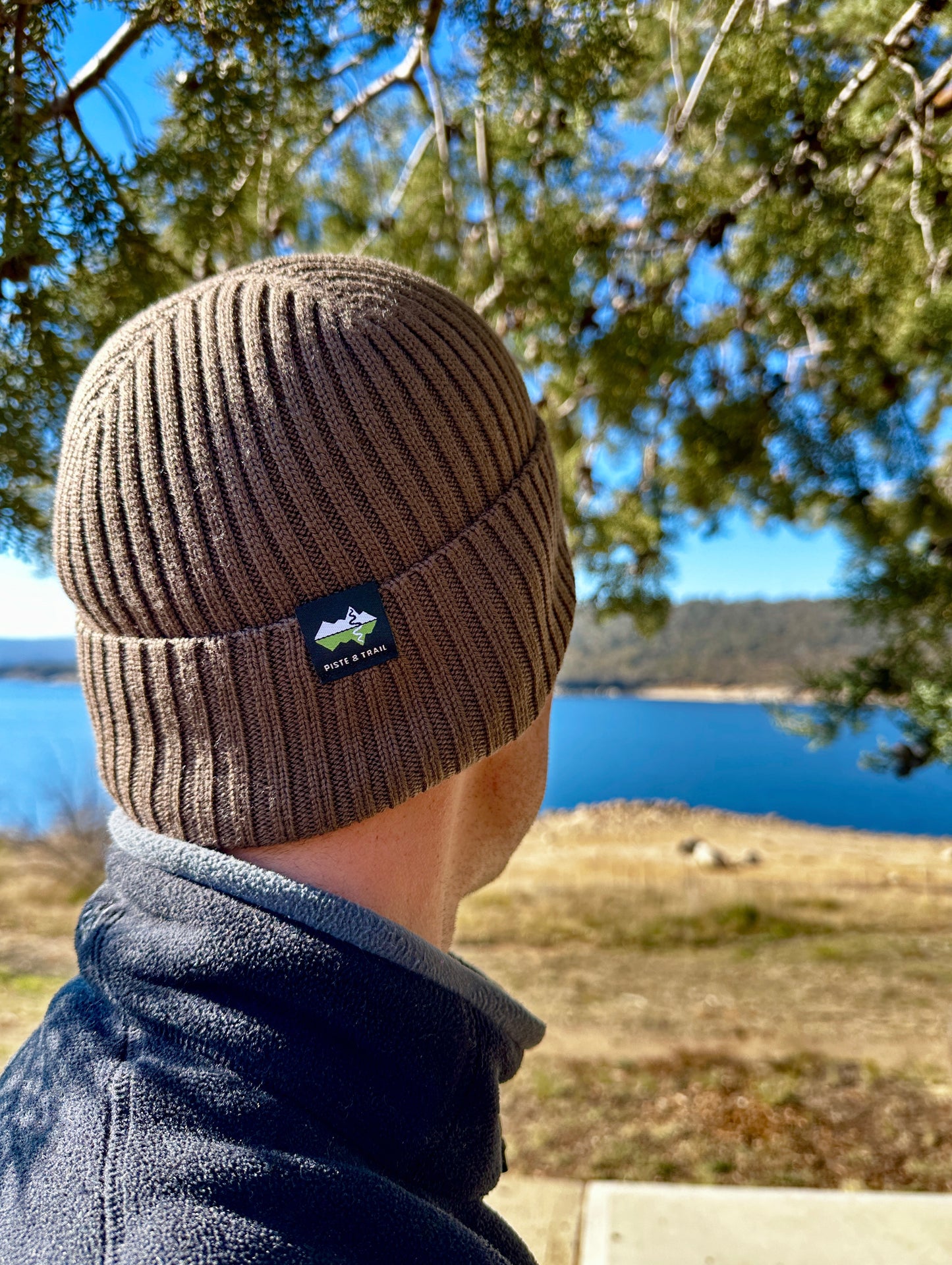 Dingo Australian Merino wool beanie in chocolate brown