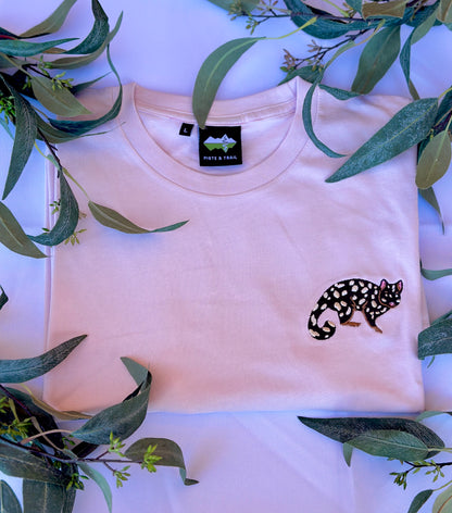 Spotted Quoll Embroidered Australian Cotton T-shirt | Aussie Animal Collection