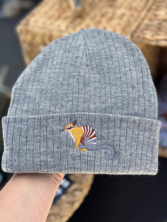 Numbat Embroidered Recycled Beanie | Aussie Animal Collection