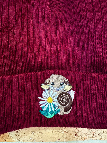 Pygmy Possum Embroidered Recycled Beanie | Aussie Animal Collection