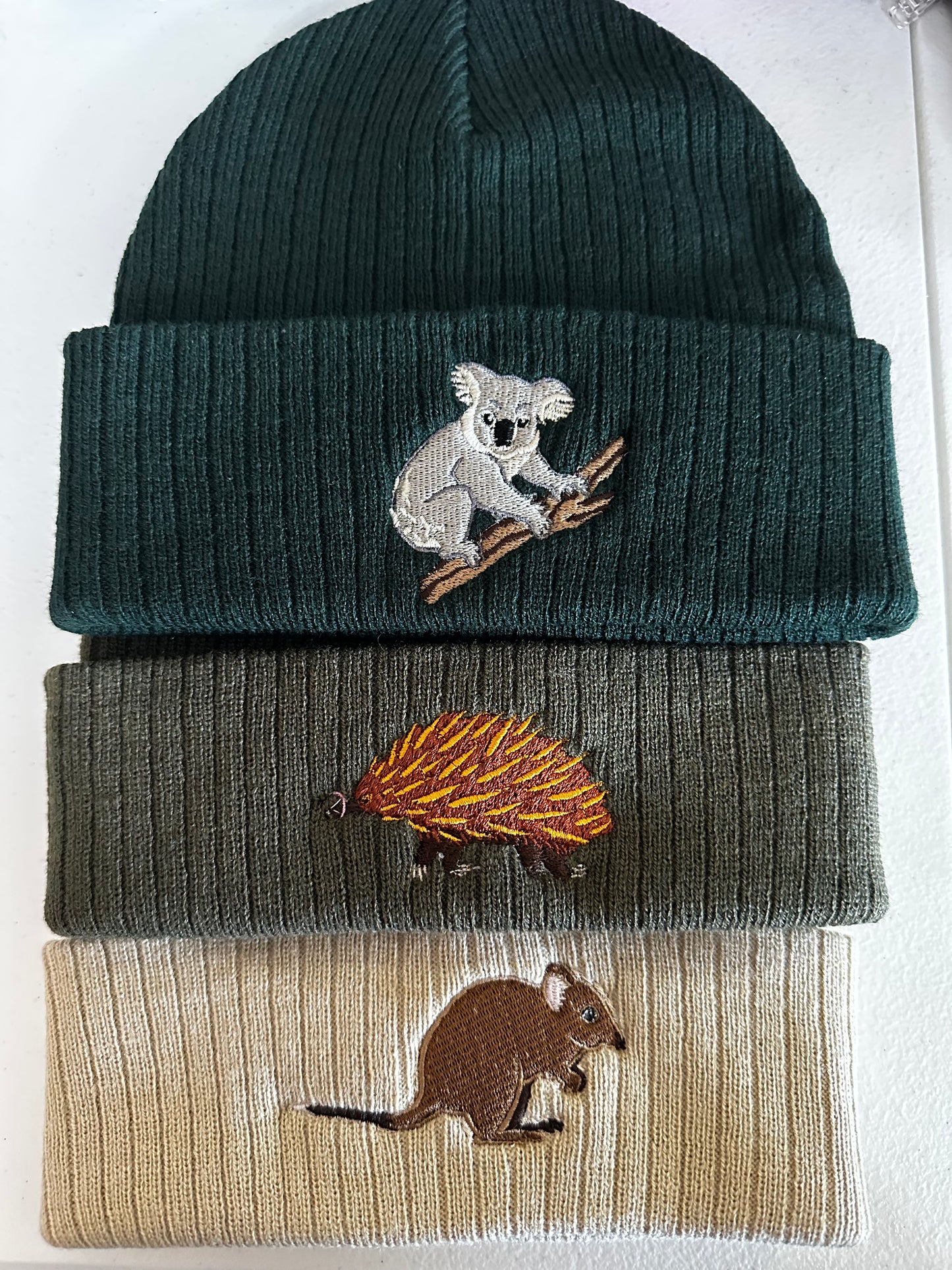 Long Nosed Potoroo Embroidered Recycled Beanie | Aussie Animal Collection