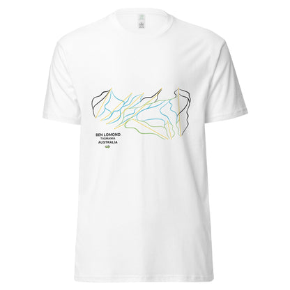 Ben Lomond Ski Mountain Map Organic T-shirt - Piste and Trail T-Shirt