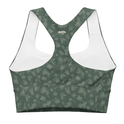 Coastal Banksia Forest Longline Sports Bra - Piste and Trail Sports Bra