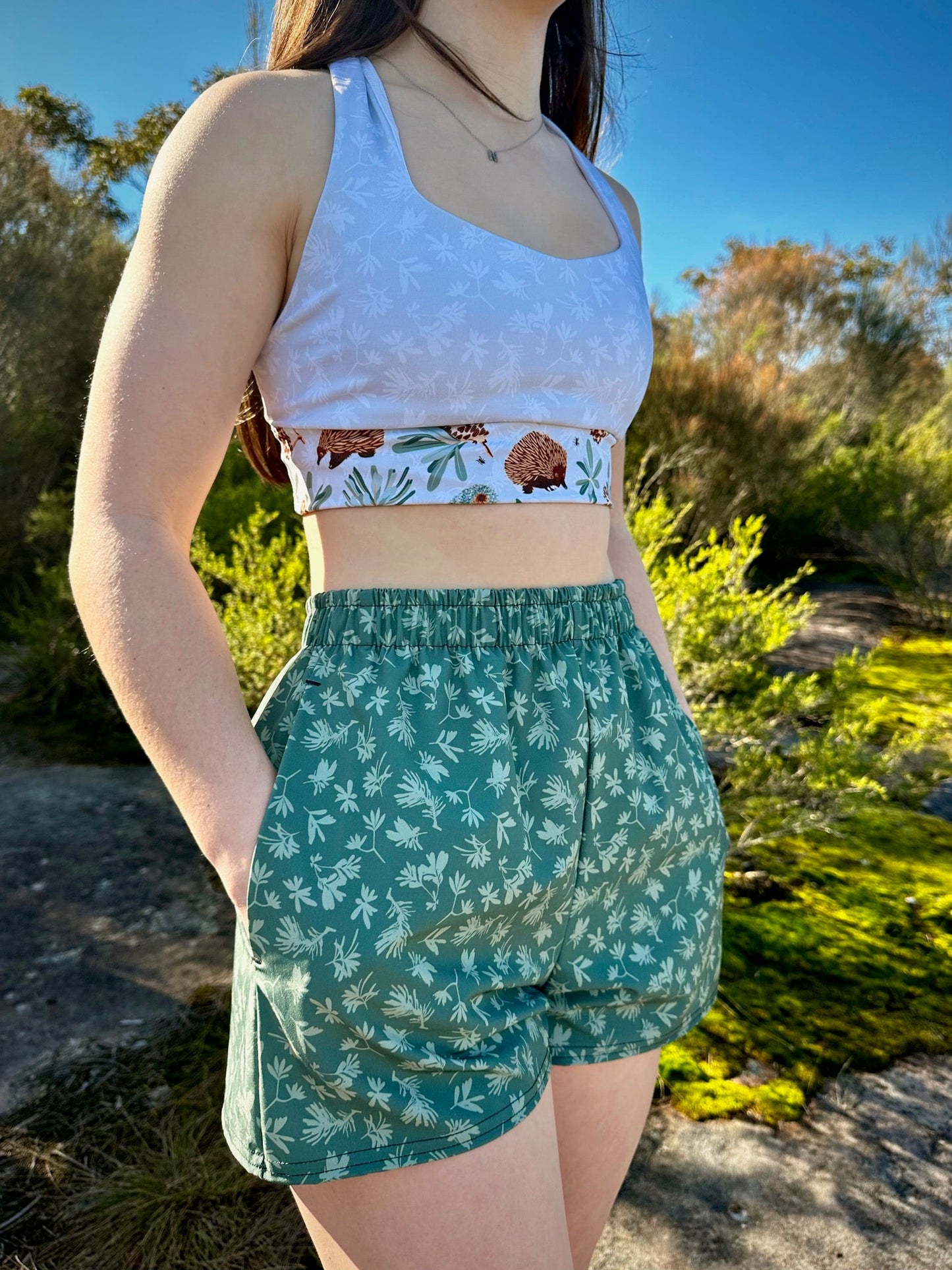 Coastal Banksia Forest Women's Recycled Board Shorts - Piste and Trail Board Shorts