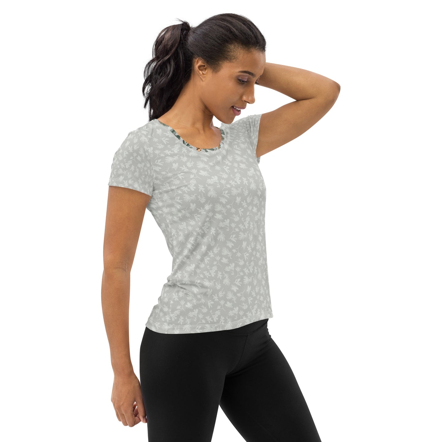 Echidna & Coastal Banksia Breathable Women's Athletic T-shirt - Piste and Trail T-Shirt