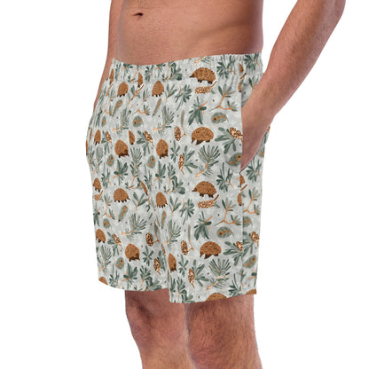 Echidna & Coastal Banksia Recycled Swim Shorts - Piste and Trail Board Shorts