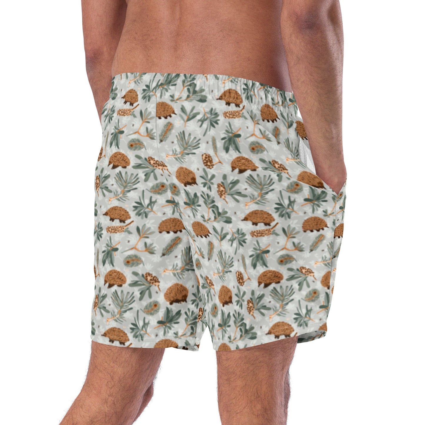 Echidna & Coastal Banksia Recycled Swim Shorts - Piste and Trail Board Shorts