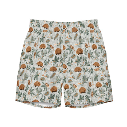 Echidna & Coastal Banksia Recycled Swim Shorts - Piste and Trail Board Shorts