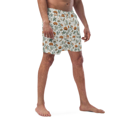 Echidna & Coastal Banksia Recycled Swim Shorts - Piste and Trail Board Shorts