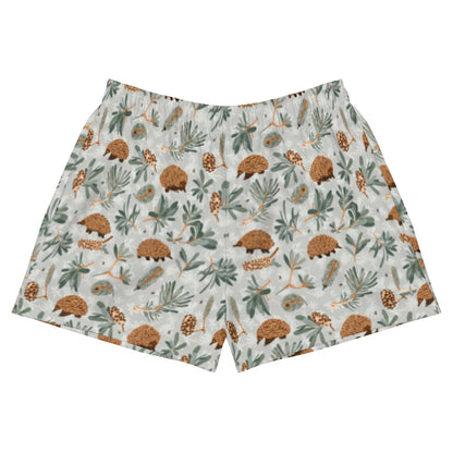 Echidna & Coastal Banksia Women's Recycled Athletic Board Shorts - Piste and Trail Board Shorts