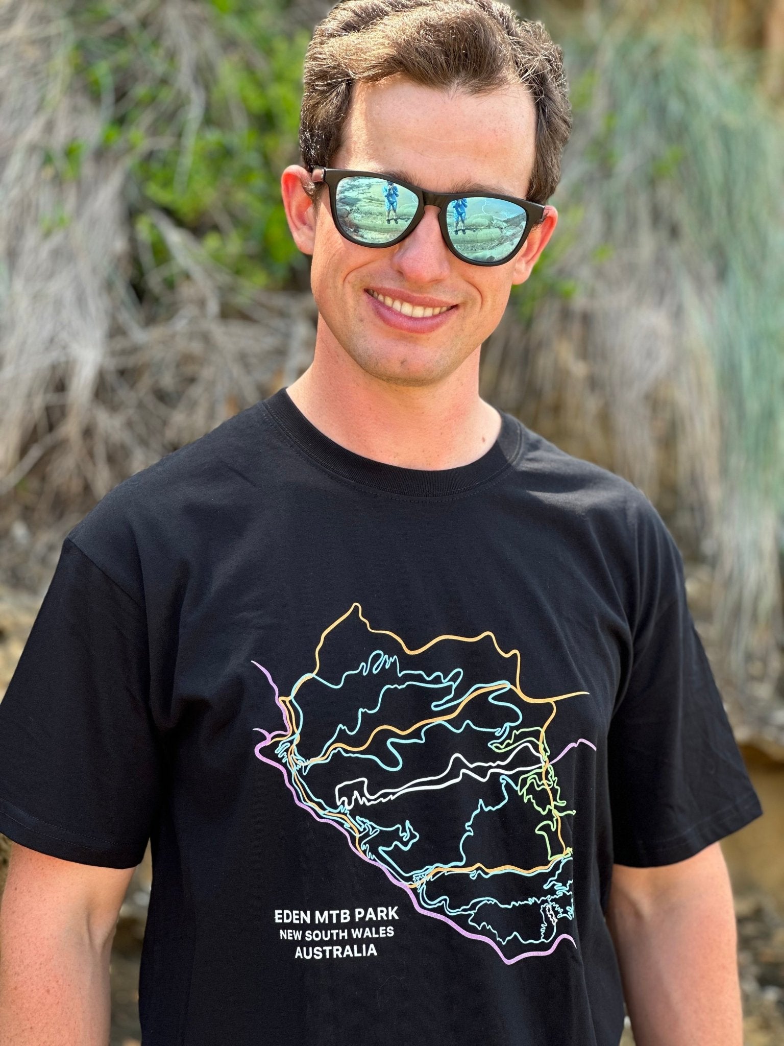 Eden MTB Park Trail Map Unisex Organic T-shirt - Piste and Trail T-Shirt