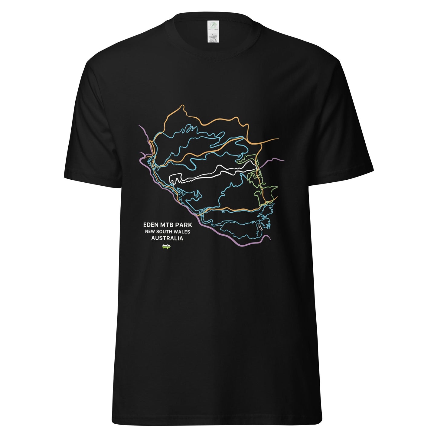 Eden MTB Park Trail Map Unisex Organic T-shirt - Piste and Trail T-Shirt