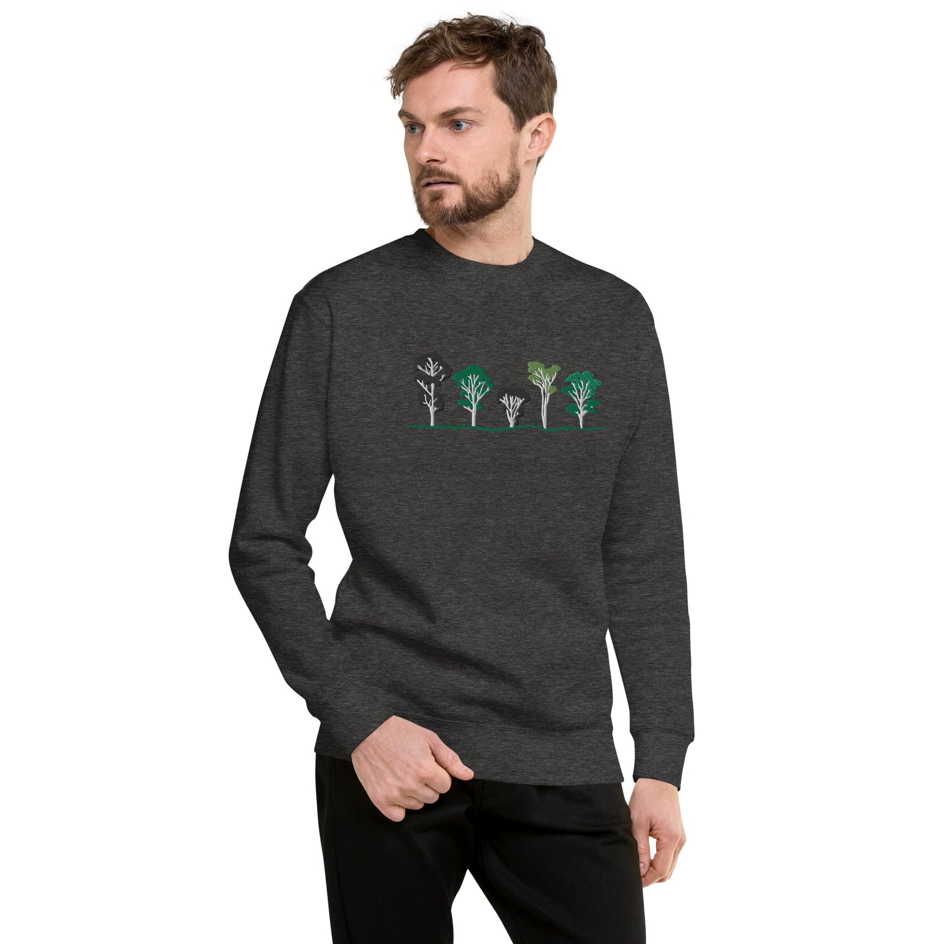 Eucalyptus Trees Embroidered Sweatshirt - Piste and Trail Sweatshirt