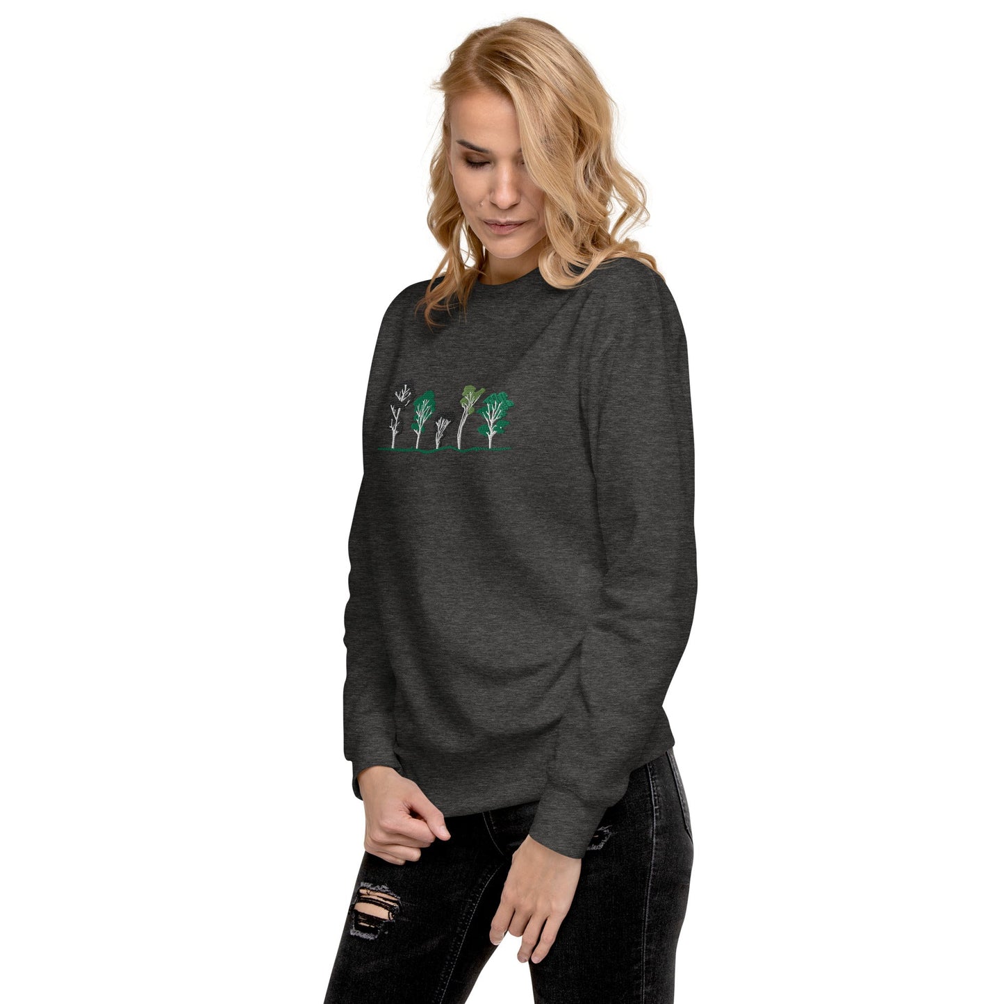 Eucalyptus Trees Embroidered Sweatshirt - Piste and Trail Sweatshirt