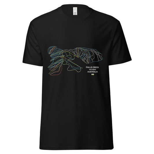 Falls Creek Ski Mountain Map Organic T-shirt - Piste and Trail T-Shirt