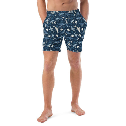 Humpback Whale UPF50+ Mens Recycled Swim Shorts - Piste and Trail Board Shorts