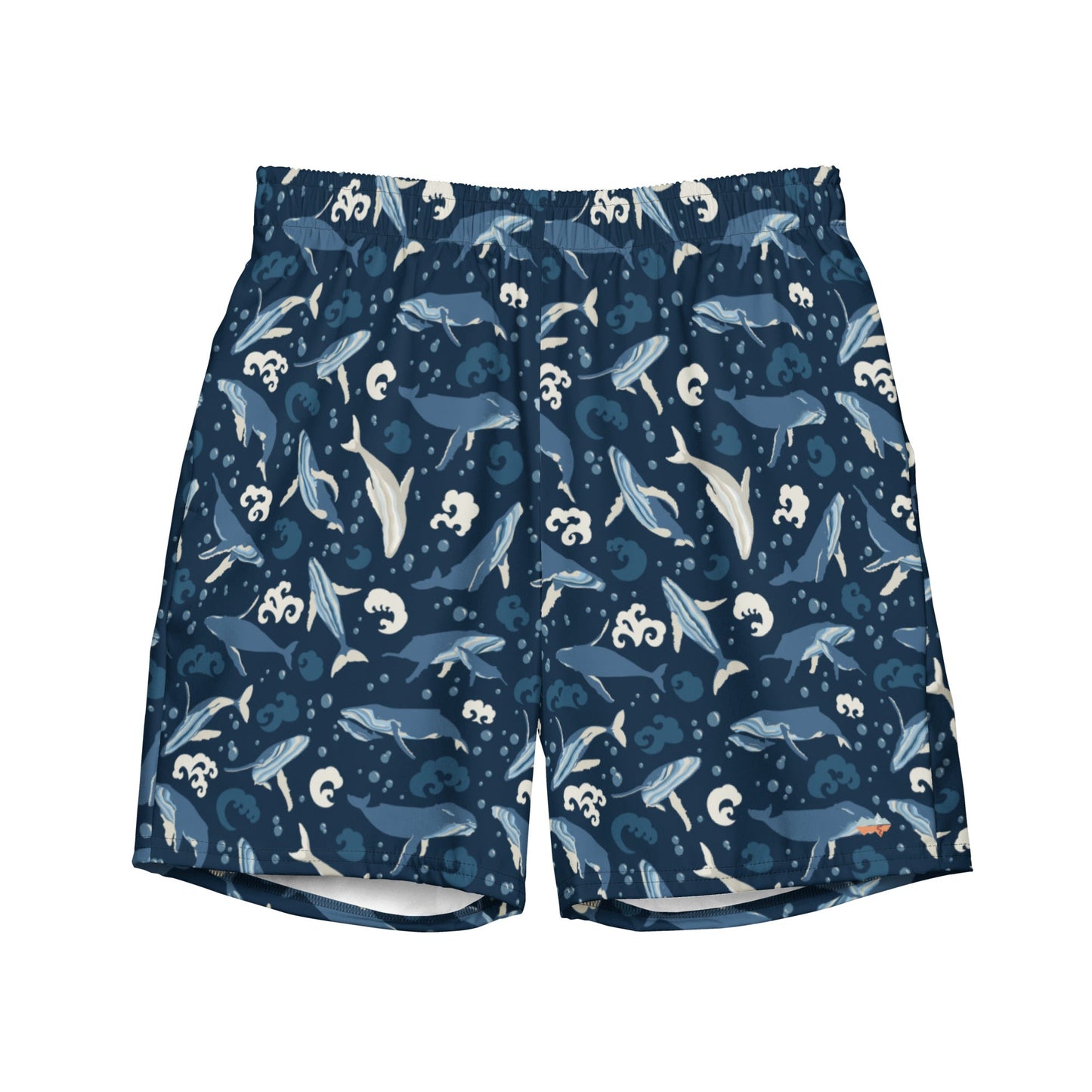 Humpback Whale UPF50+ Mens Recycled Swim Shorts - Piste and Trail Board Shorts