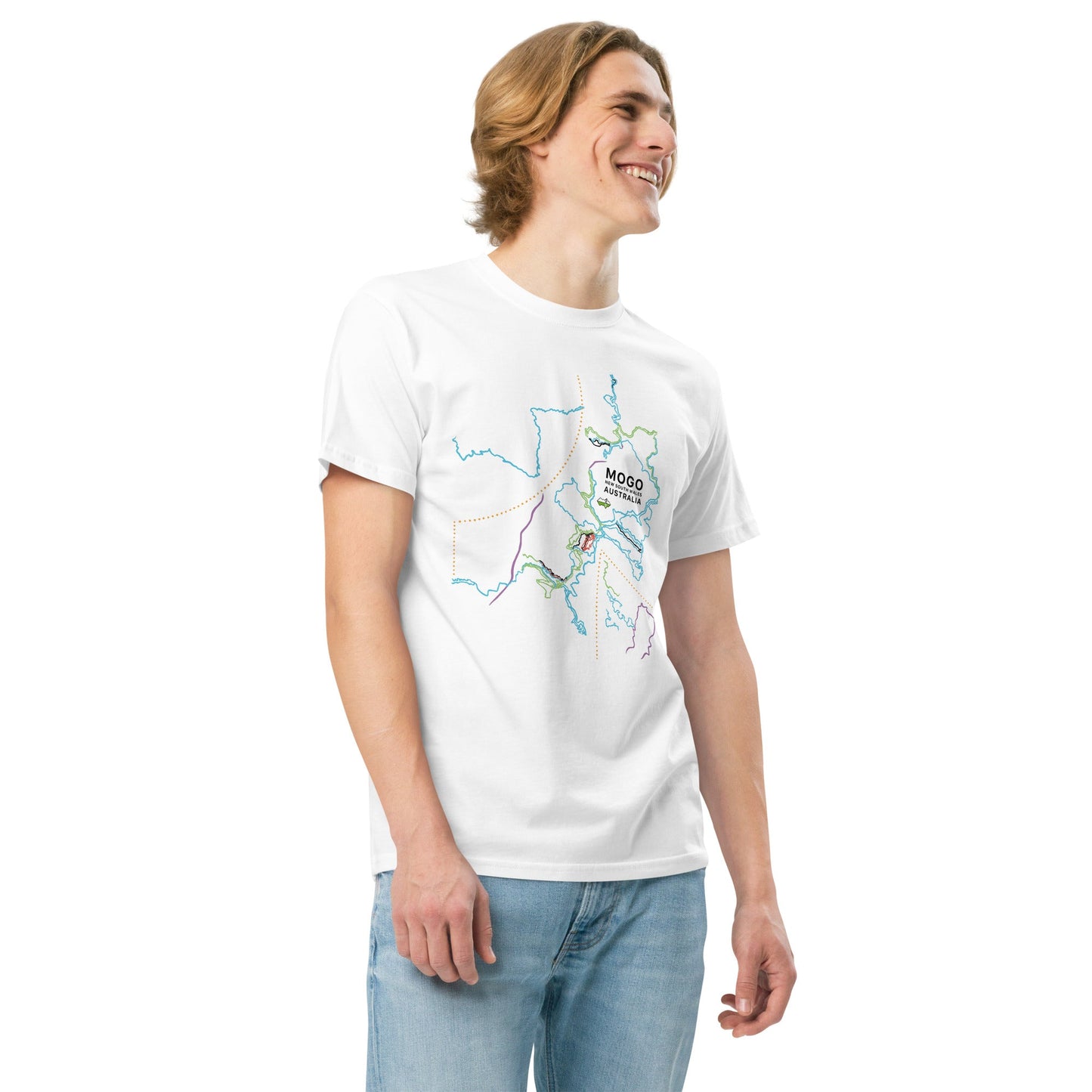 MOGO MTB Trail Map Organic Cotton T-Shirt - Piste and Trail T-Shirt