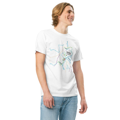 MOGO MTB Trail Map Organic Cotton T-Shirt - Piste and Trail T-Shirt