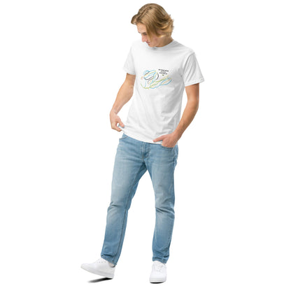 Mt Baw Baw Ski Mountain Map Organic T-shirt - Piste and Trail T-Shirt