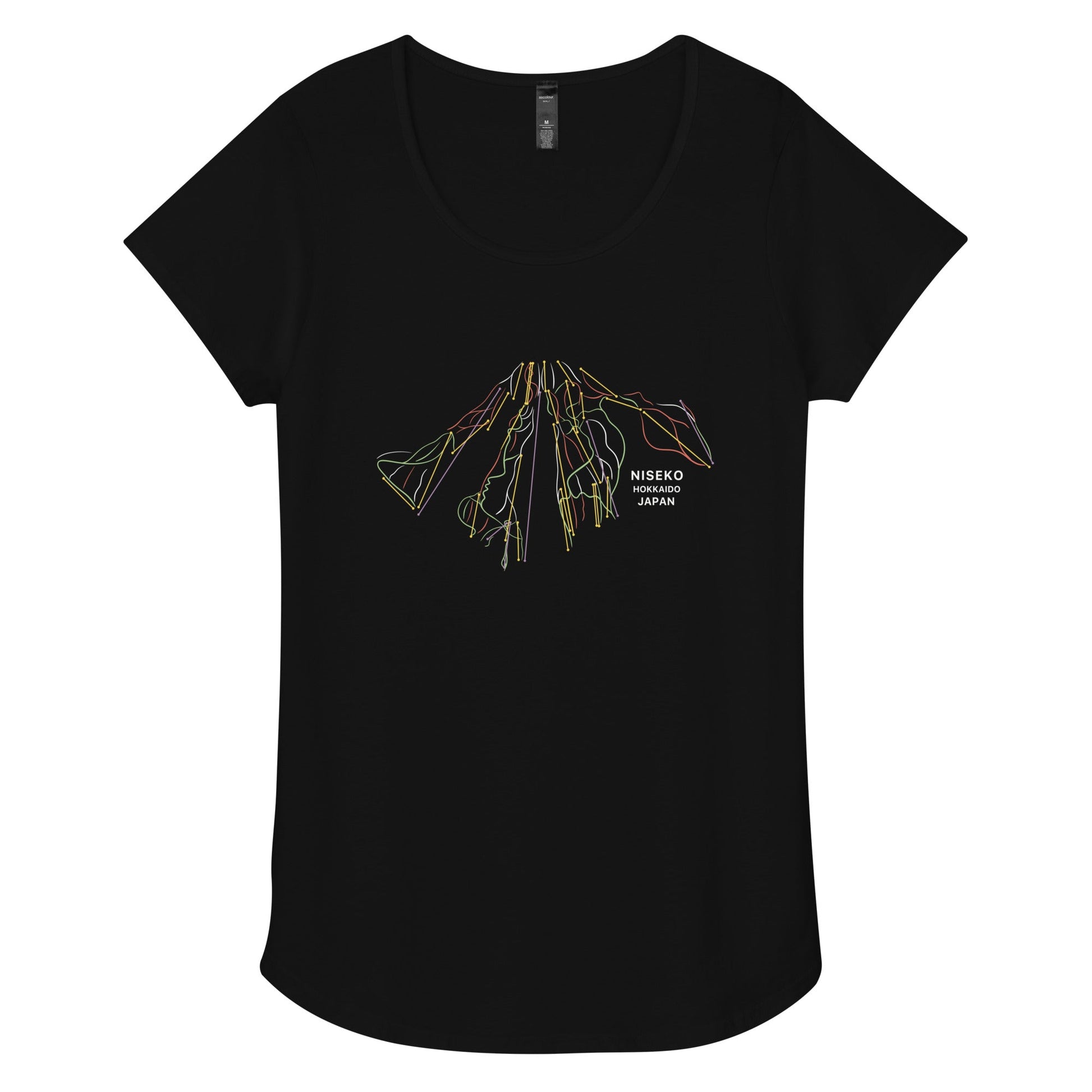 Niseko Mountain Map Women’s Tee - Piste and Trail T-Shirt