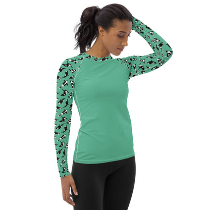 Orcas of Eden UPF50+ Women's Athletic Top/Rashie - Piste and Trail Rash Guard