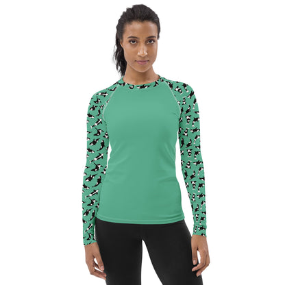 Orcas of Eden UPF50+ Women's Athletic Top/Rashie - Piste and Trail Rash Guard