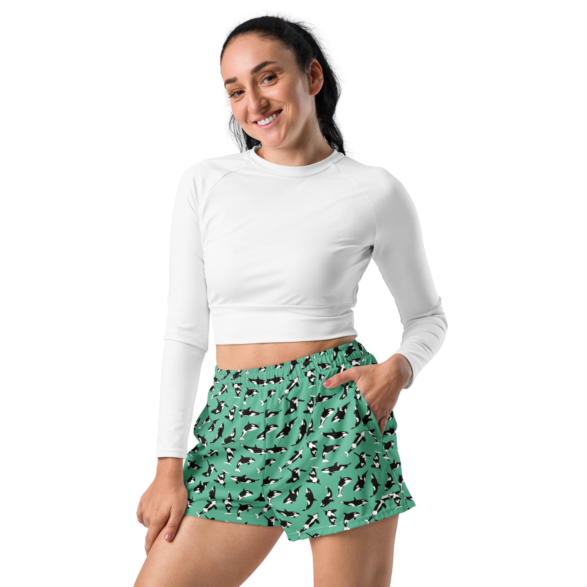 Orcas of Eden Women’s Recycled Athletic Board Shorts - Piste and Trail Board Shorts