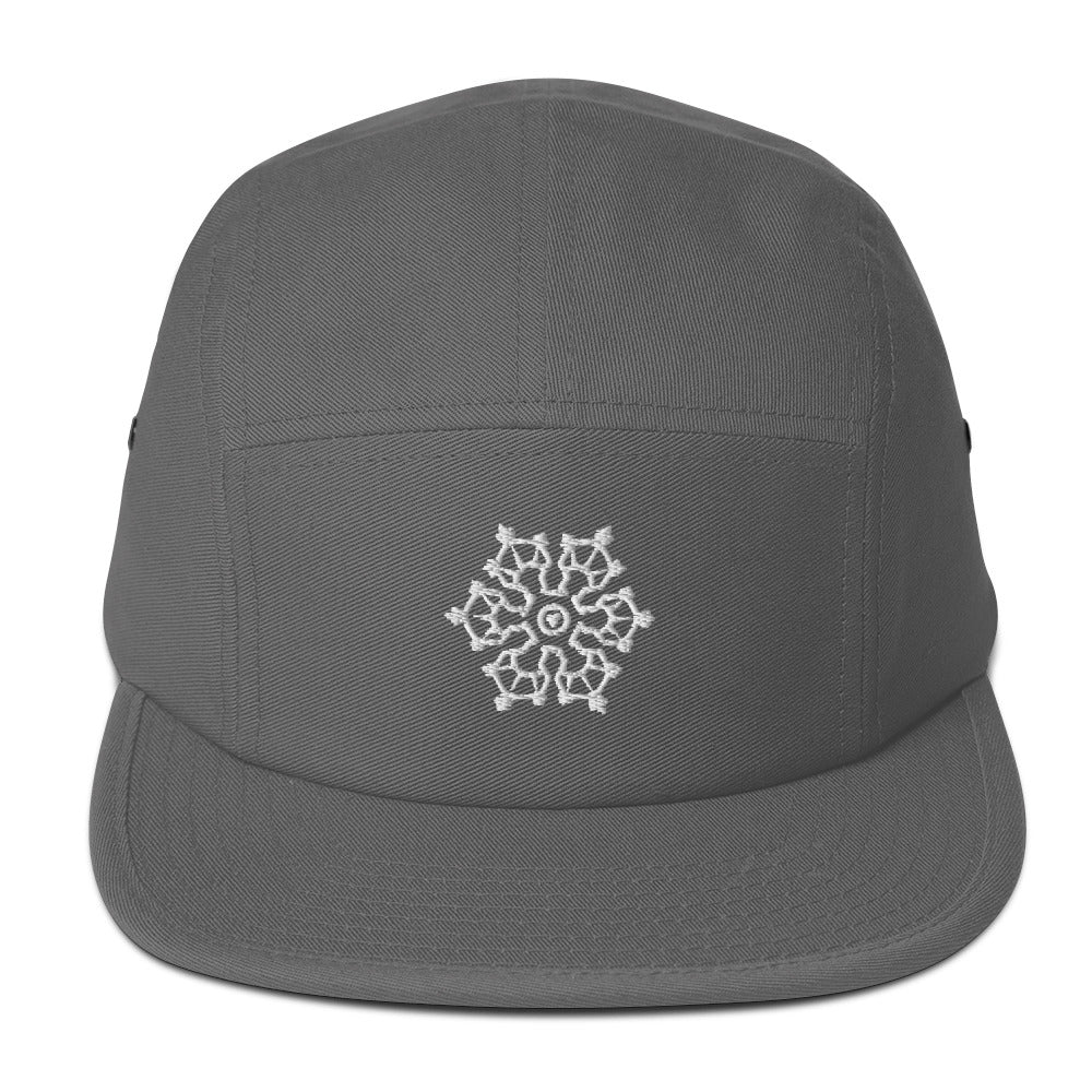 Perfectly Imperfect Snowflake A Little Grey 5 Panel Cap - Piste and Trail Cap