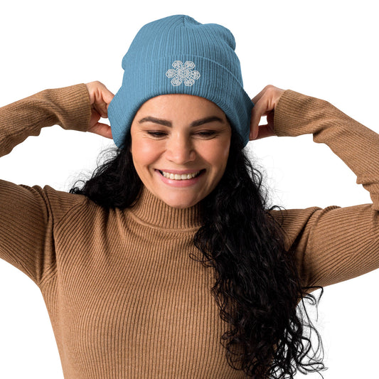 Perfectly Imperfect Snowflake C Organic Cotton Beanie - Piste and Trail Beanie