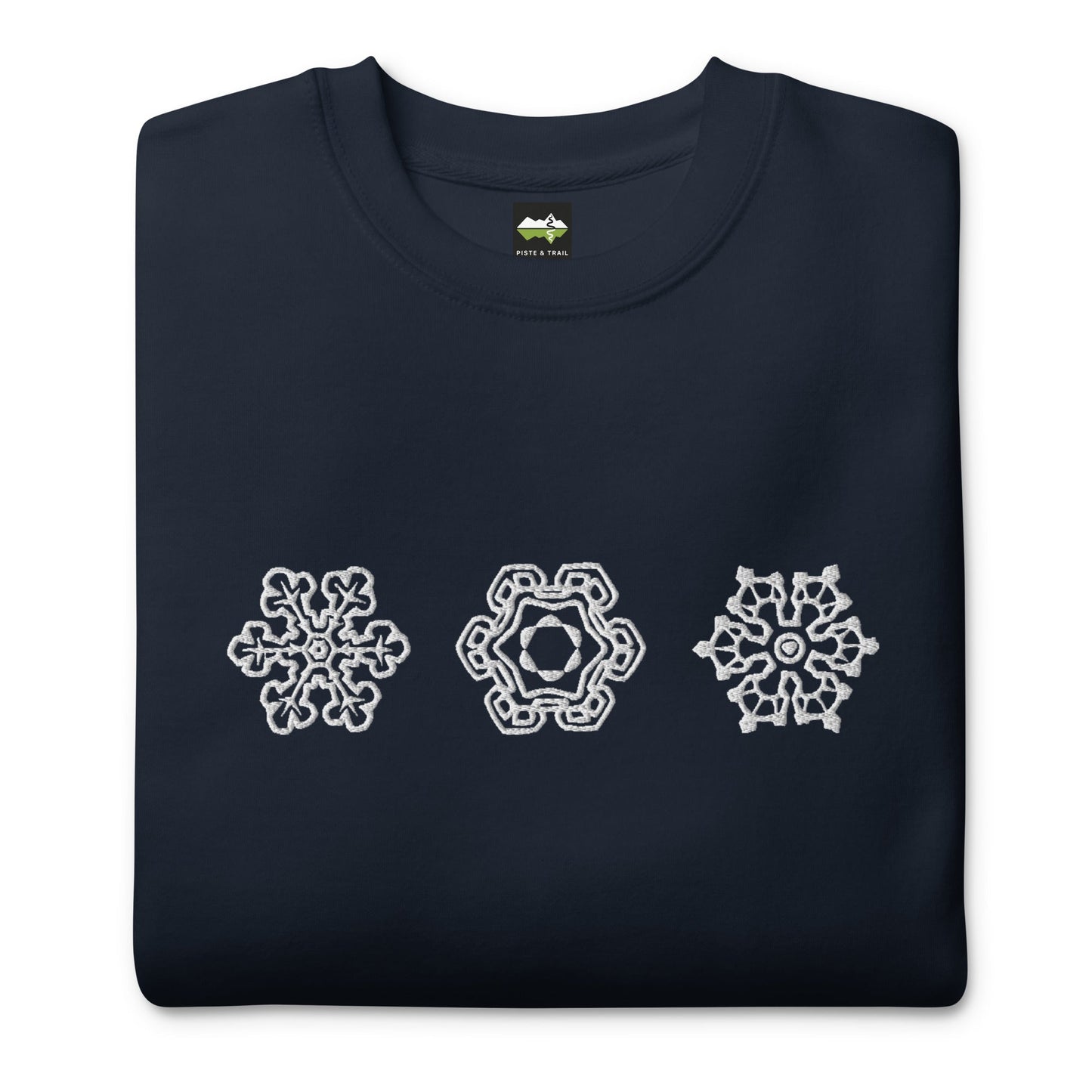 Perfectly Imperfect Snowflakes Unisex Embroidered Sweatshirt - Piste and Trail Sweatshirt