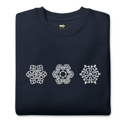 Perfectly Imperfect Snowflakes Unisex Embroidered Sweatshirt - Piste and Trail Sweatshirt