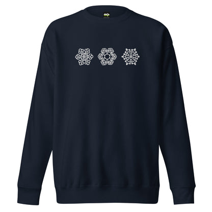 Perfectly Imperfect Snowflakes Unisex Embroidered Sweatshirt - Piste and Trail Sweatshirt