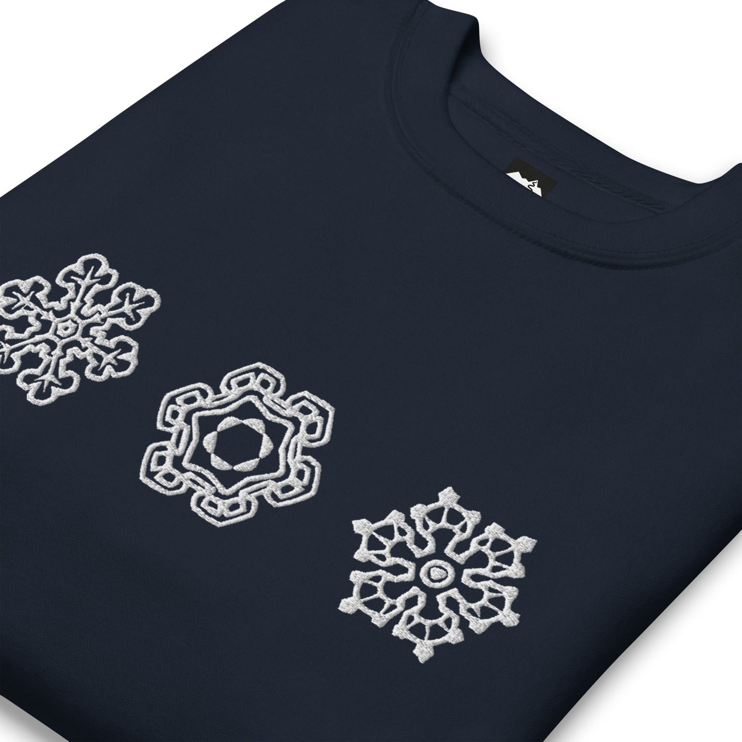 Perfectly Imperfect Snowflakes Unisex Embroidered Sweatshirt - Piste and Trail Sweatshirt