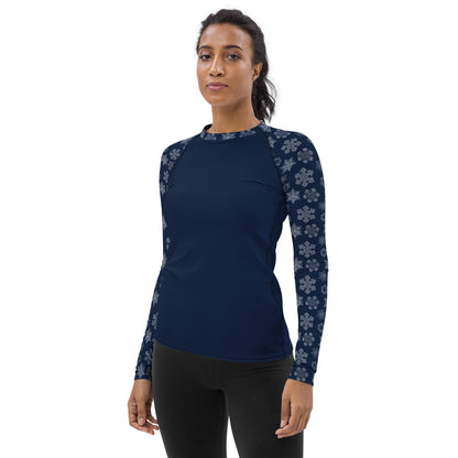 Perfectly Imperfect Snowflakes UPF50+ Women's Athletic Top/Rashie - Piste and Trail Rash Guard