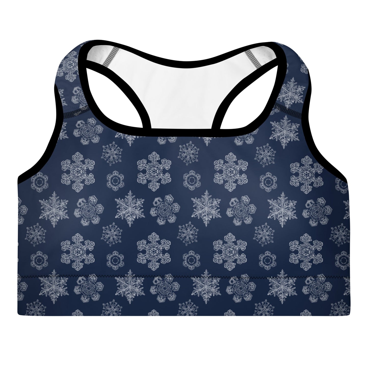 Perfectly Imperfect Snowflakes Women's Padded Sports Bra - Piste and Trail Sports Bra