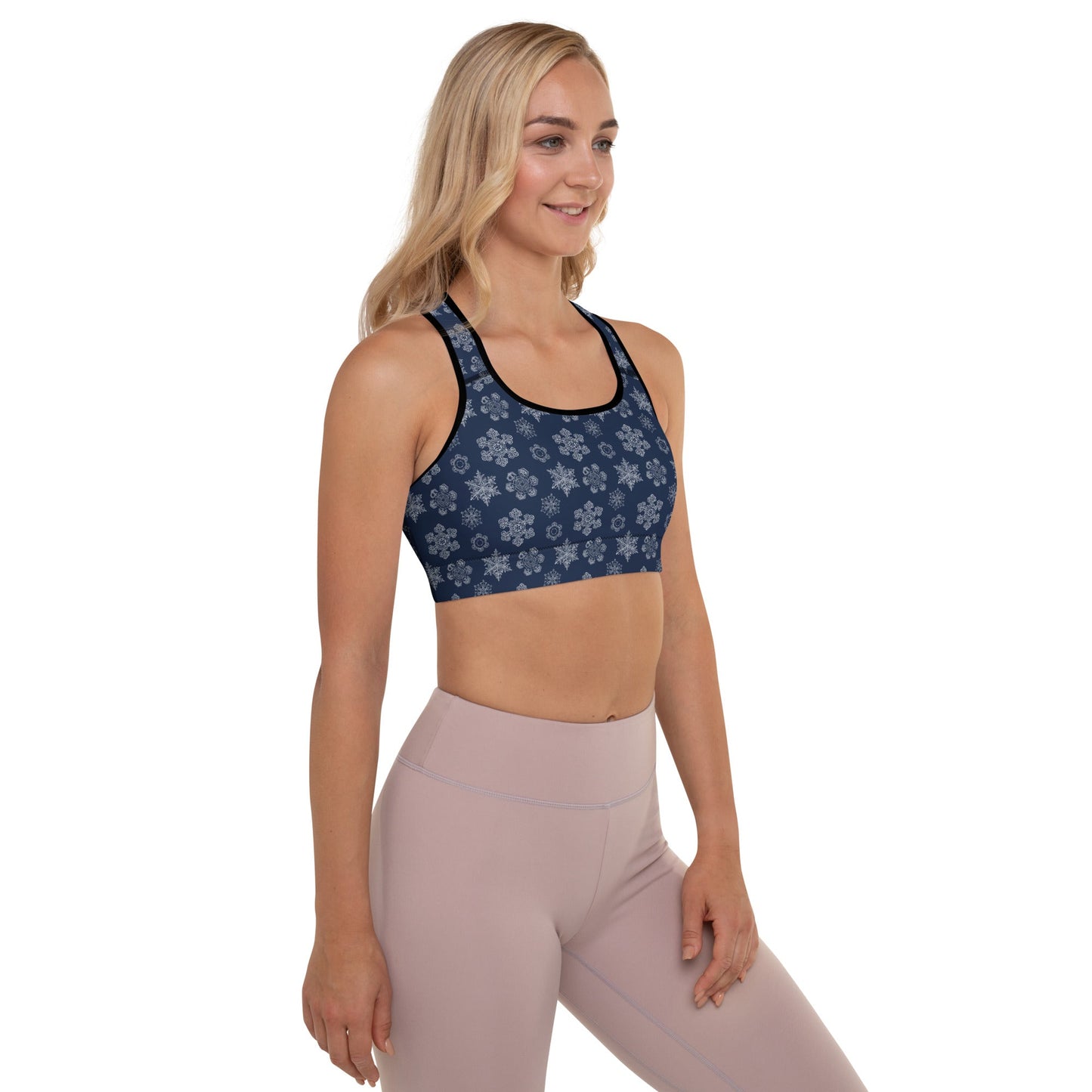 Perfectly Imperfect Snowflakes Women's Padded Sports Bra - Piste and Trail Sports Bra