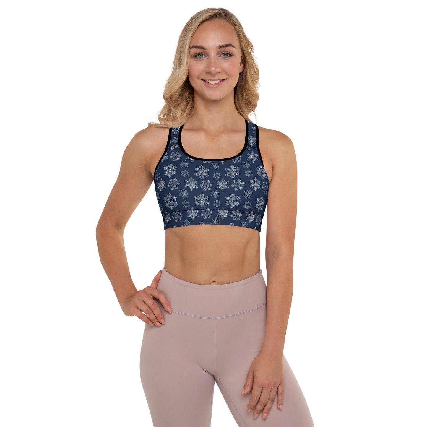 Perfectly Imperfect Snowflakes Women's Padded Sports Bra - Piste and Trail Sports Bra